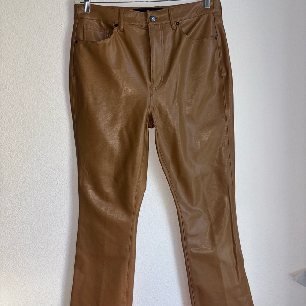 Veronica Beard Camel Leather Pants 31 - Picture 3 of 7